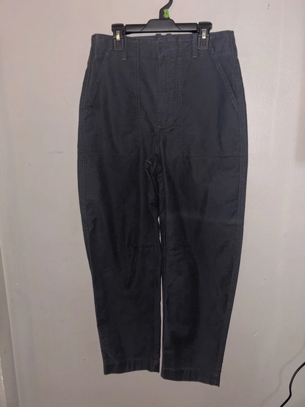 Banana Republic Pants - dark gray barrel leg utility chino - Picture 2 of 14